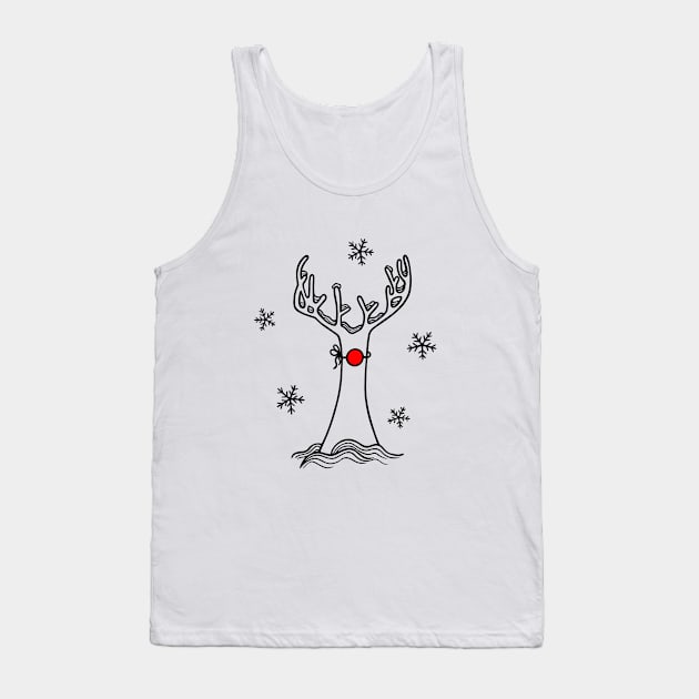 Alternative christmas tree (black lines) Tank Top by Claske